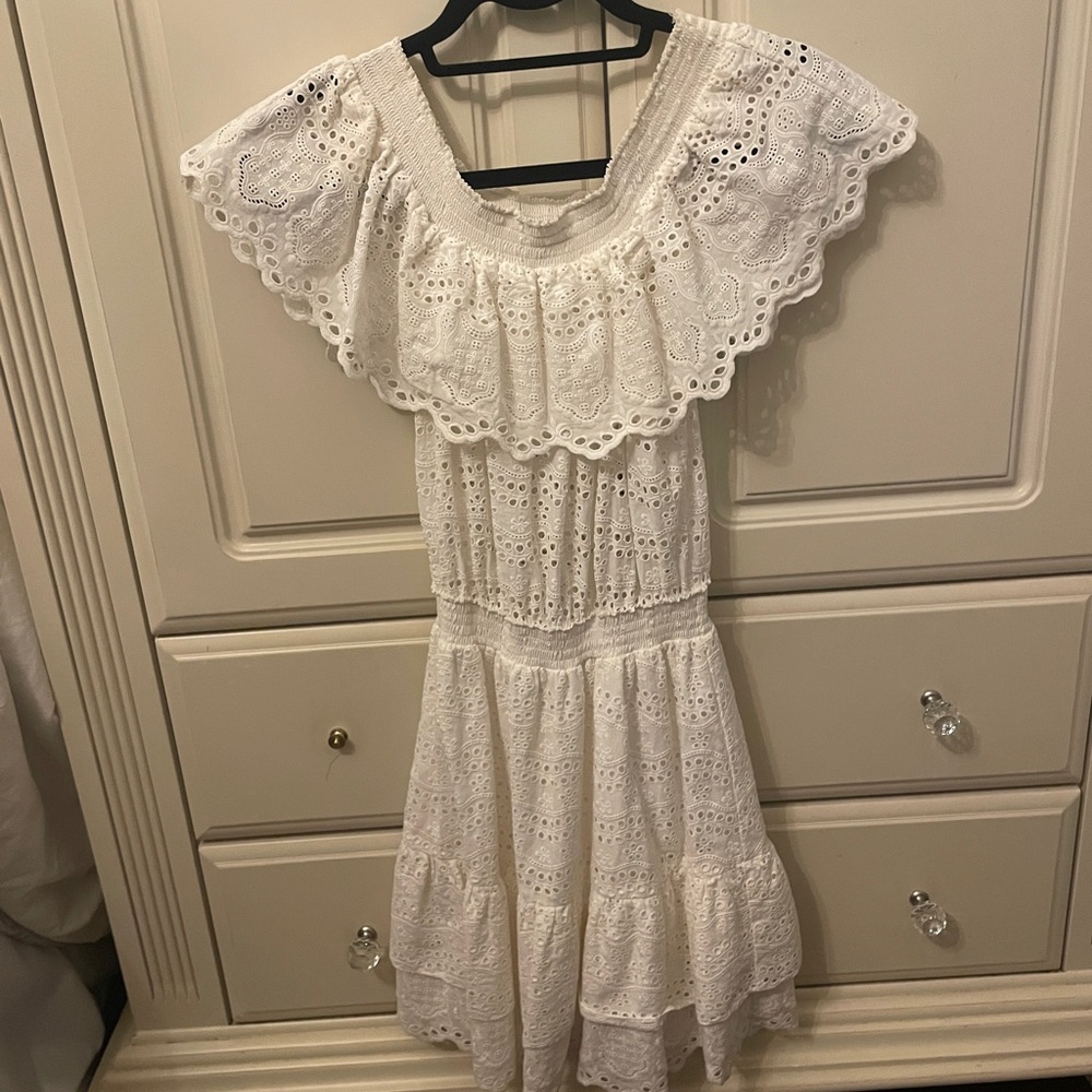LoveShackFancy White Eyelet Dress